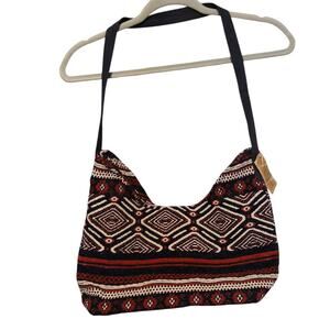 Gold Coast Southwestern Aztec Navajo Tapestry Boho Shoulder Bag Purse‎ Vtg NWT